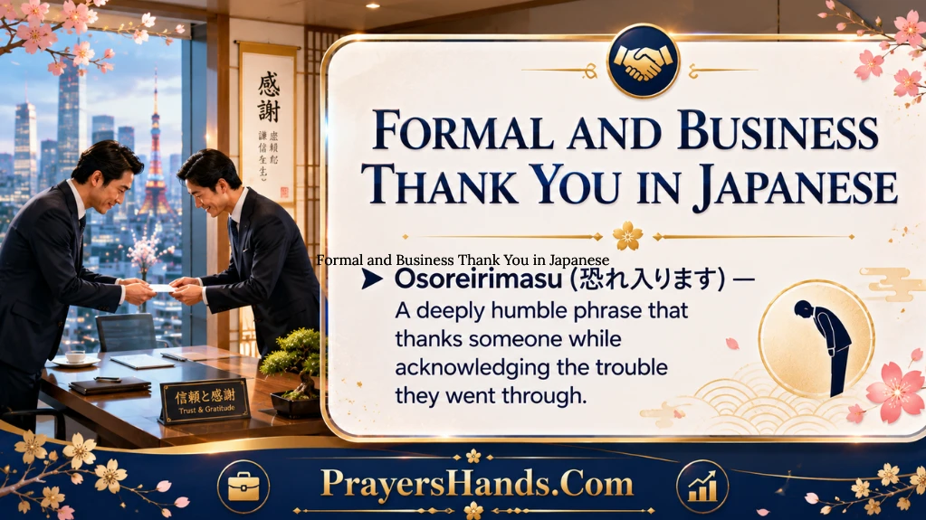 Formal and Business Thank You in Japanese